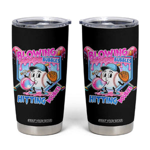 Baseball Blowing Bubbles Hitting Doubles Tumbler Cup Sports Bubble Gum Lover TS11 Black Print Your Wear