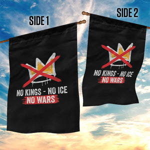 No Kings Protest Garden Flag No Kings No Ice No Wars Anti Monarchy Statement TS11 Print Your Wear
