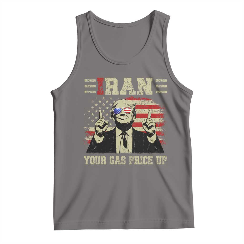 Iran Your Gas Price Up Tank Top Funny Political Gas Station TS11 Deep Heather Print Your Wear