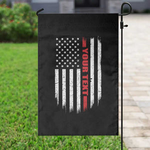 Personalized Firefighter Garden Flag Custom Text Name Vintage American Flag Patriot Fireman Gift
