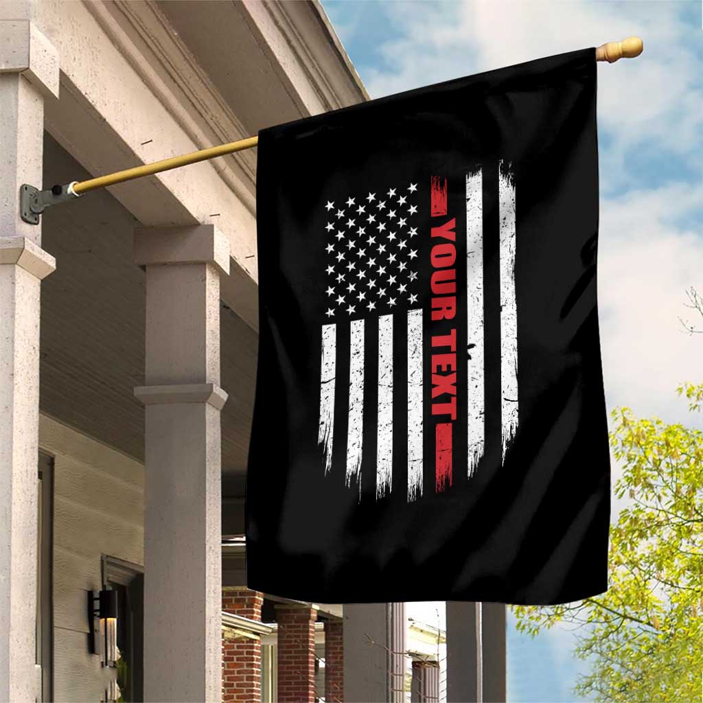 Personalized Firefighter Garden Flag Custom Text Name Vintage American Flag Patriot Fireman Gift