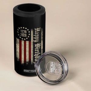 250th Birthday US July 4th 1776 2026 American Flag 4 in 1 Can Cooler Tumbler TS11 Print Your Wear