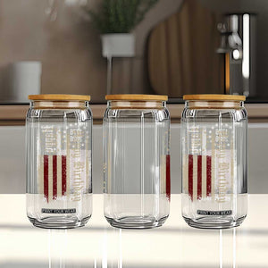 250th Birthday US July 4th 1776 2026 American Flag Glass Can TS11 Print Your Wear