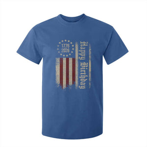 250th Birthday US July 4th 1776 2026 American Flag T Shirt For Kid TS11 Royal Blue Print Your Wear