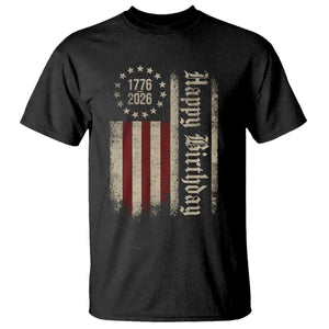250th Birthday US July 4th 1776 2026 American Flag T Shirt TS11 Black Print Your Wear