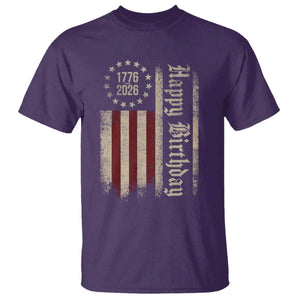 250th Birthday US July 4th 1776 2026 American Flag T Shirt TS11 Purple Print Your Wear