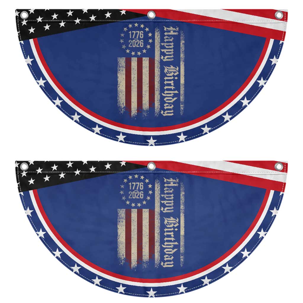250th Birthday US July 4th 1776 2026 American Flag Patriotic Fan Flag TS11 2pcs pack Classic Navy Print Your Wear
