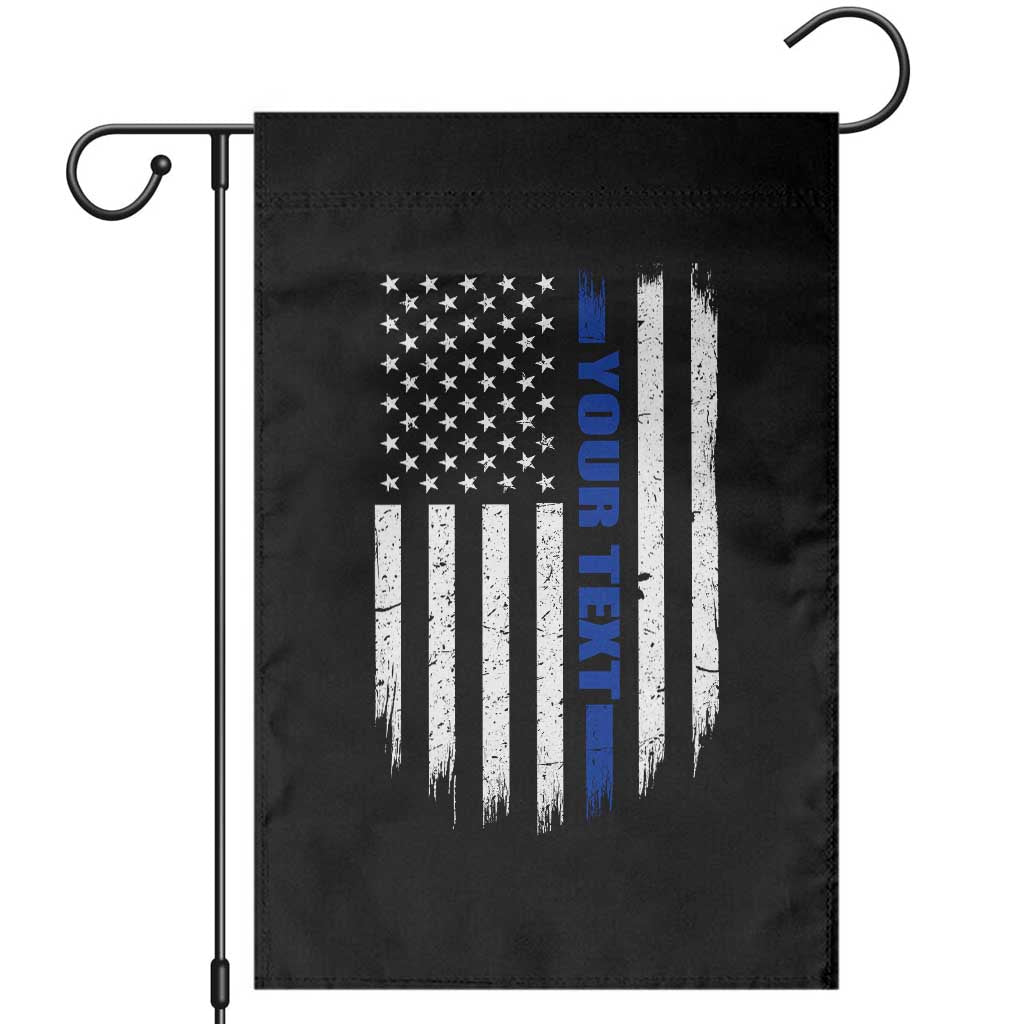Personalized Police Garden Flag Custom Text Name Vintage American Flag Law Enforcement Gift TS11 Black Print Your Wear