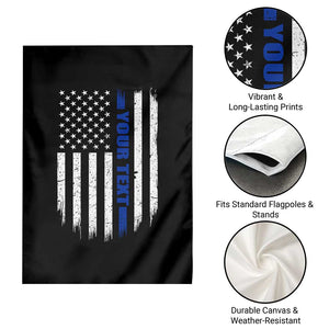 Personalized Police Garden Flag Custom Text Name Vintage American Flag Law Enforcement Gift