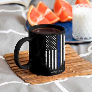 Personalized Police Coffee Mug Custom Text Name Vintage American Flag Law Enforcement Gift