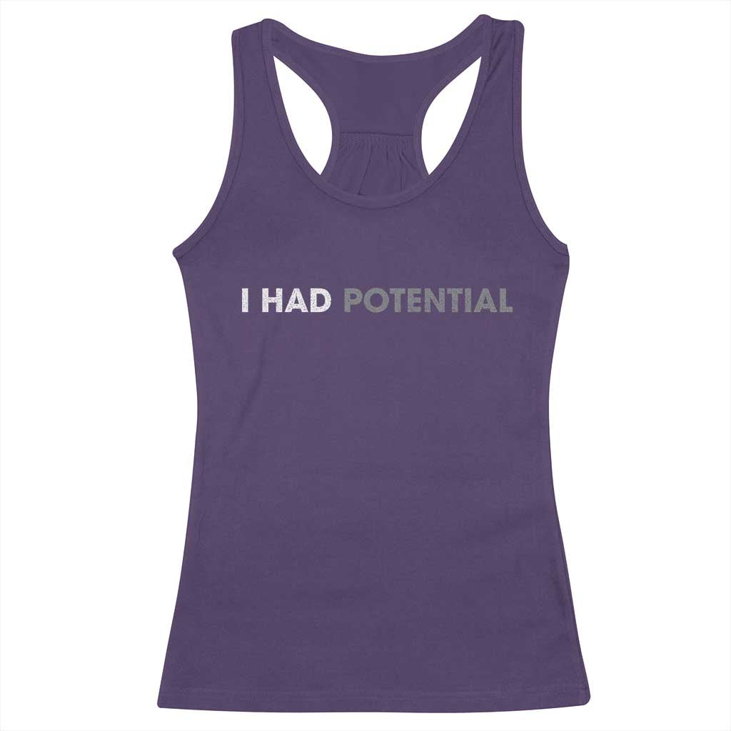 I Had Potential Racerback Tank Top Physics Science Teacher Humor TS11 Purple Print Your Wear