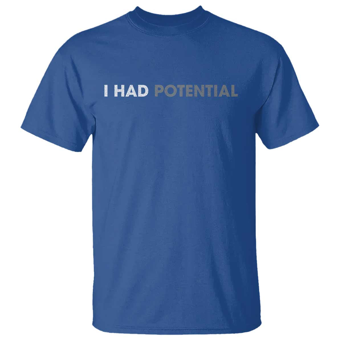 I Had Potential T Shirt - Physics Science Teacher Humor Nerd Joke Tee TS11 Royal Blue Print Your Wear