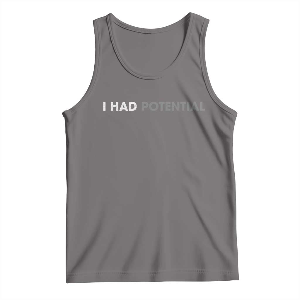 I Had Potential Tank Top Physics Science Teacher Humor TS11 Deep Heather Print Your Wear