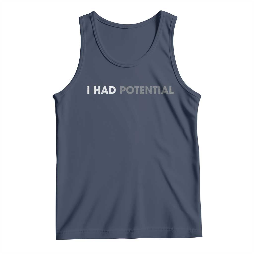 I Had Potential Tank Top Physics Science Teacher Humor TS11 Navy Print Your Wear