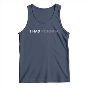I Had Potential Tank Top Physics Science Teacher Humor TS11 Navy Print Your Wear