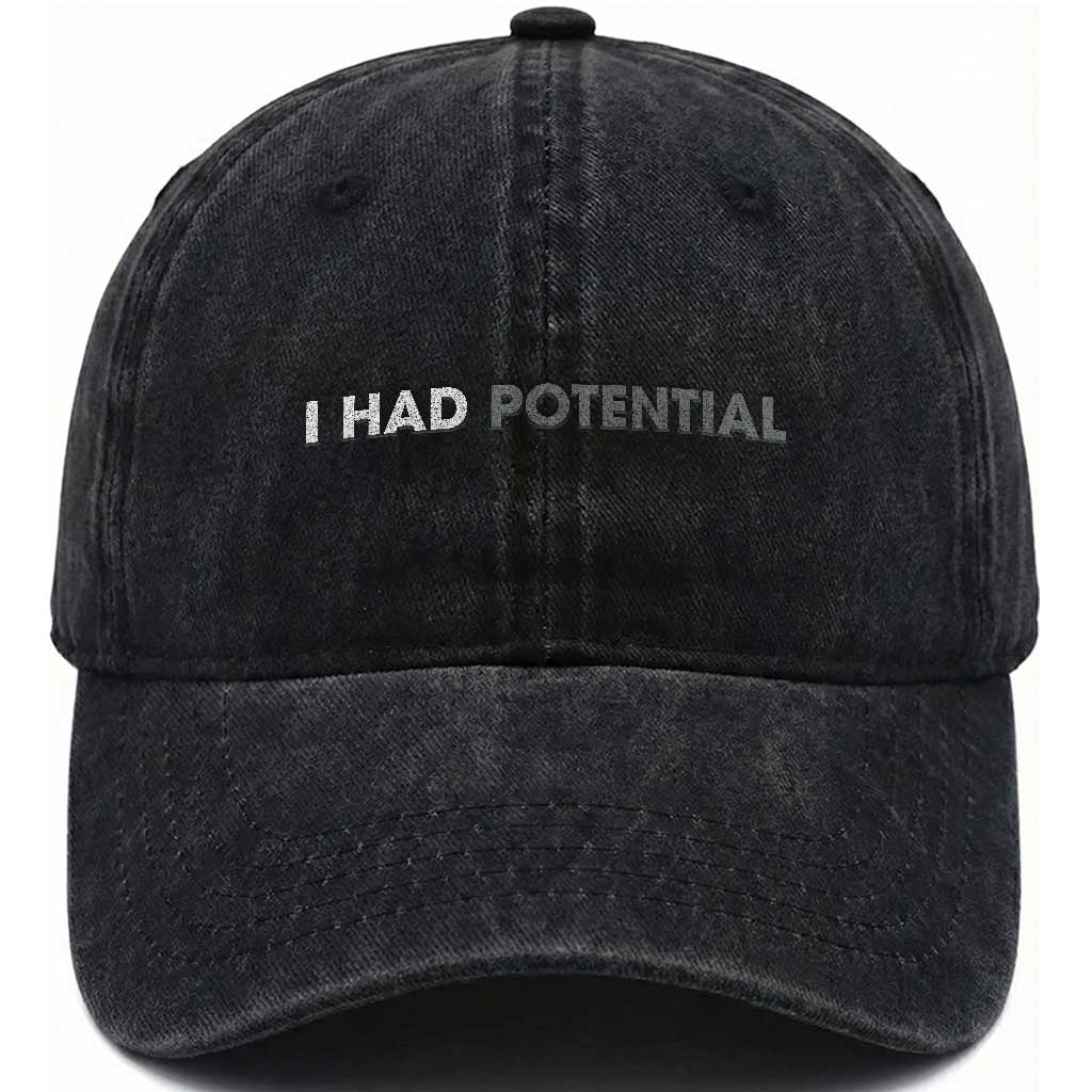 I Had Potential Washed Cotton Baseball Cap Physics Science Teacher Humor TS11 Print Your Wear