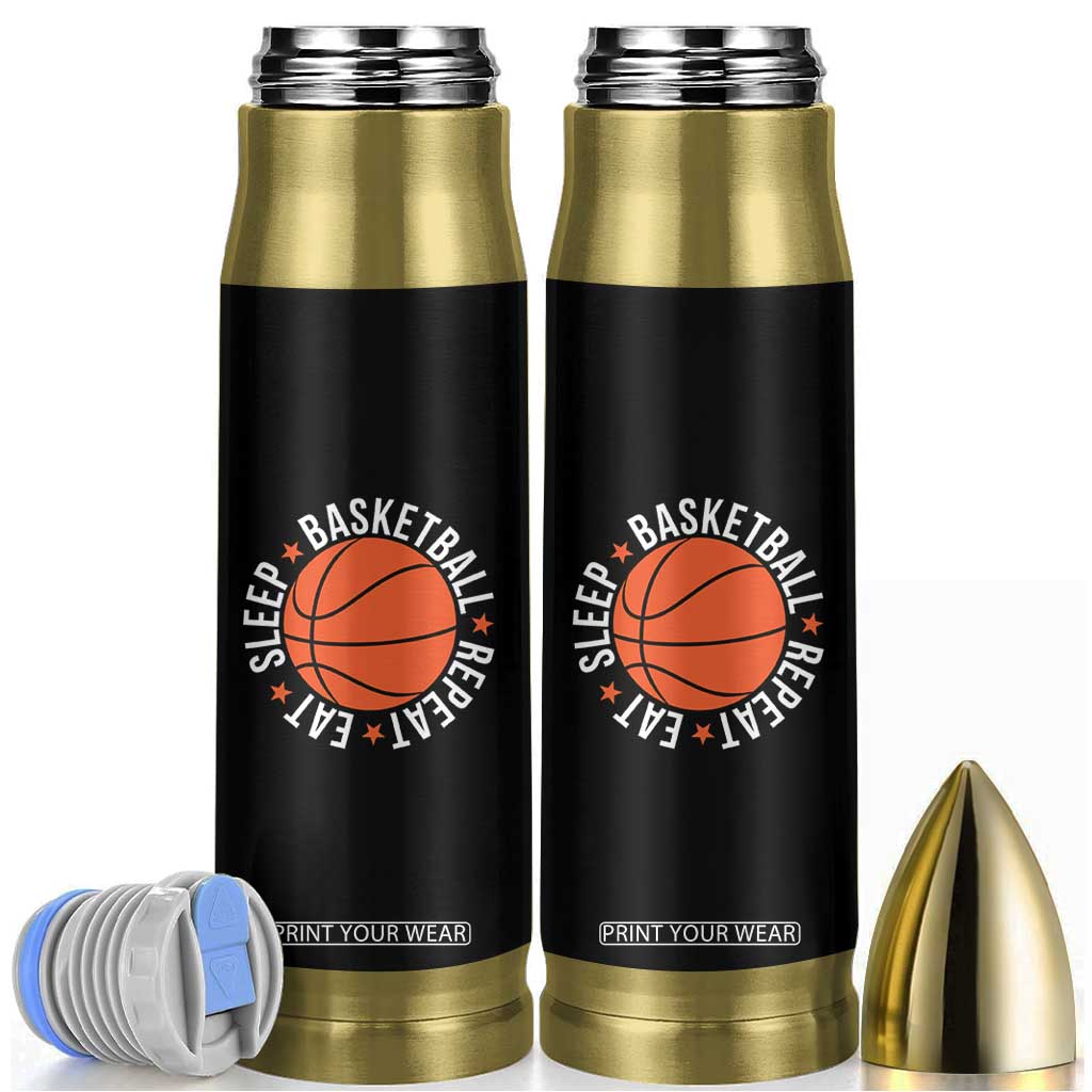 Basketball Lover Bullet Tumbler Eat Sleep Basketball Repeat TS11 Black Print Your Wear