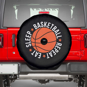 Basketball Lover Spare Tire Cover Eat Sleep Basketball Repeat TS11 Black Print Your Wear