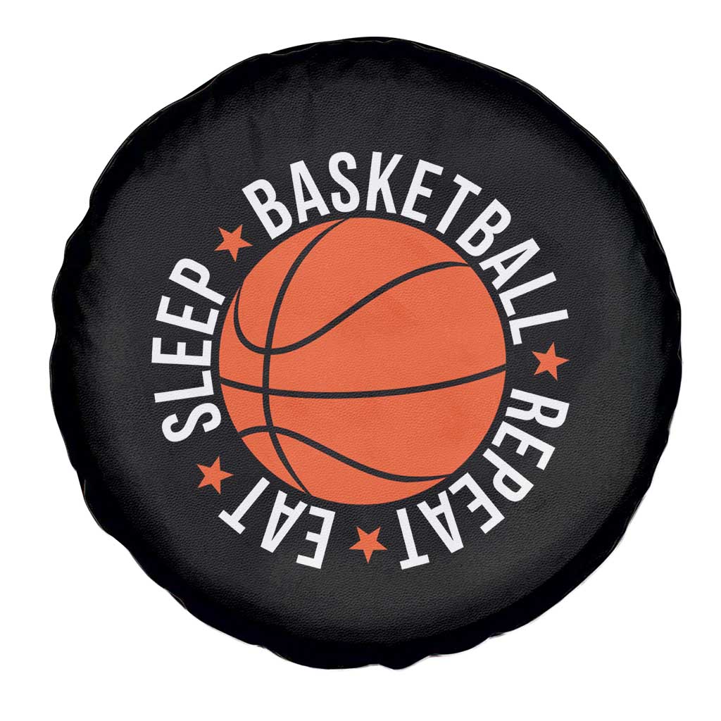 Basketball Lover Spare Tire Cover Eat Sleep Basketball Repeat TS11 Print Your Wear