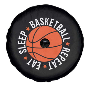 Basketball Lover Spare Tire Cover Eat Sleep Basketball Repeat TS11 Print Your Wear