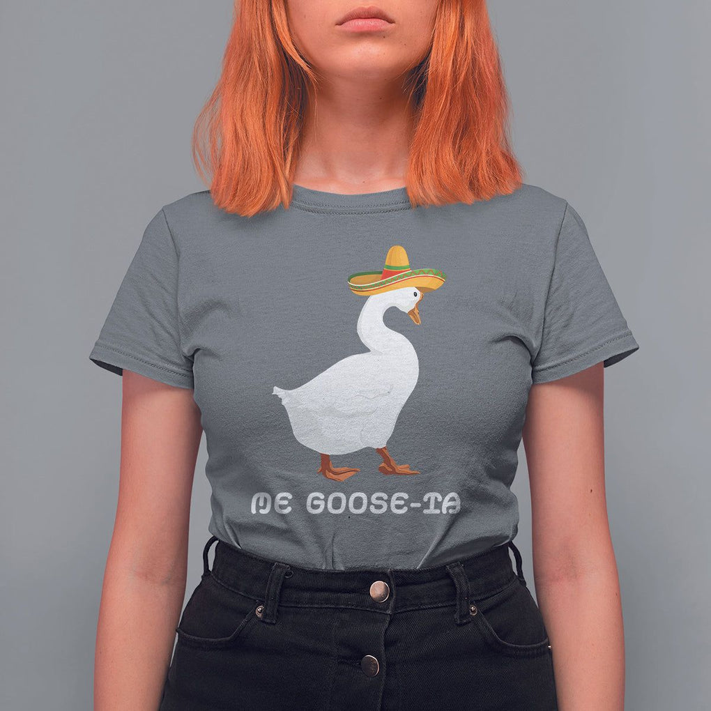 Funny Goose Cinco De Mayo T Shirt For Women Me Goose - Ta TS11 Charcoal Print Your Wear