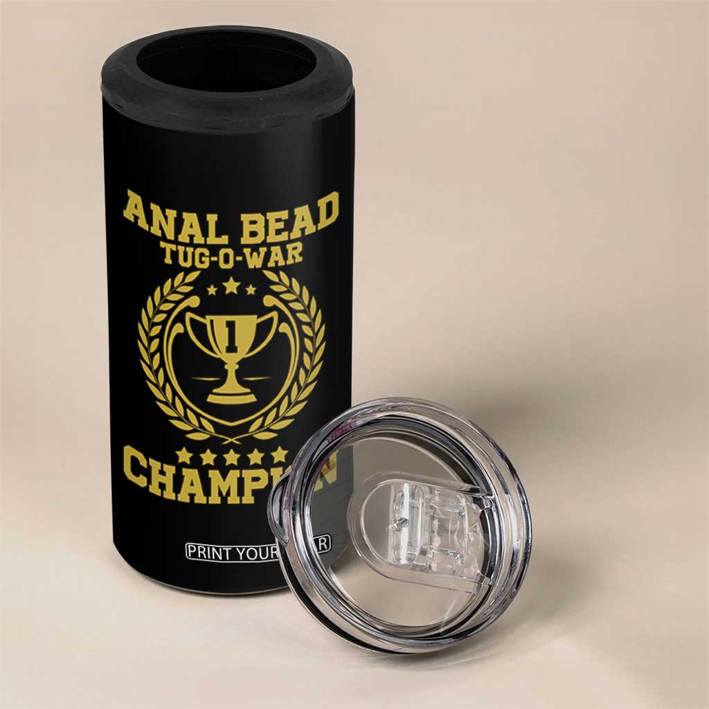 Funny #1 Anal Bead Tug O War Champion 4 in 1 Can Cooler Tumbler Adult Humor Cringe - Print Your Wear