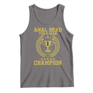 Funny #1 Anal Bead Tug O War Champion Tank Top Adult Humor Cringe - PrintYourWear Size: XS Color: Deep Heather