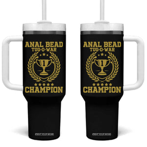 Funny #1 Anal Bead Tug O War Champion Tumbler With Handle Adult Humor Cringe - Print Your Wear