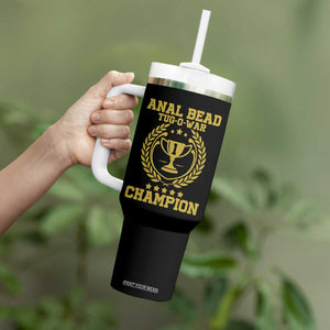 Funny #1 Anal Bead Tug O War Champion Tumbler With Handle Adult Humor Cringe - Print Your Wear