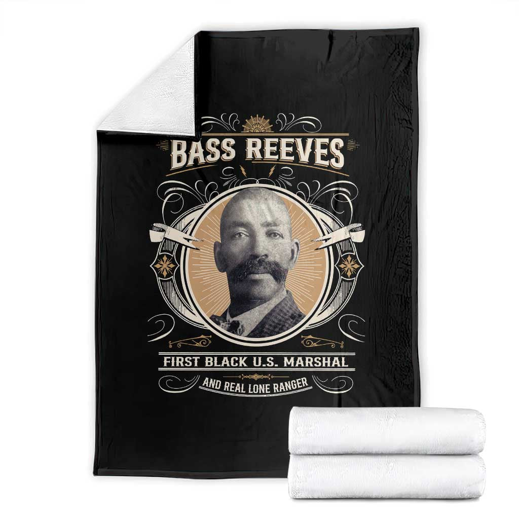 Bass Reeves First Black US Marshal And Real Lone Ranger Throw Blanket African American Cowboy Legend TS11 Black Print Your Wear