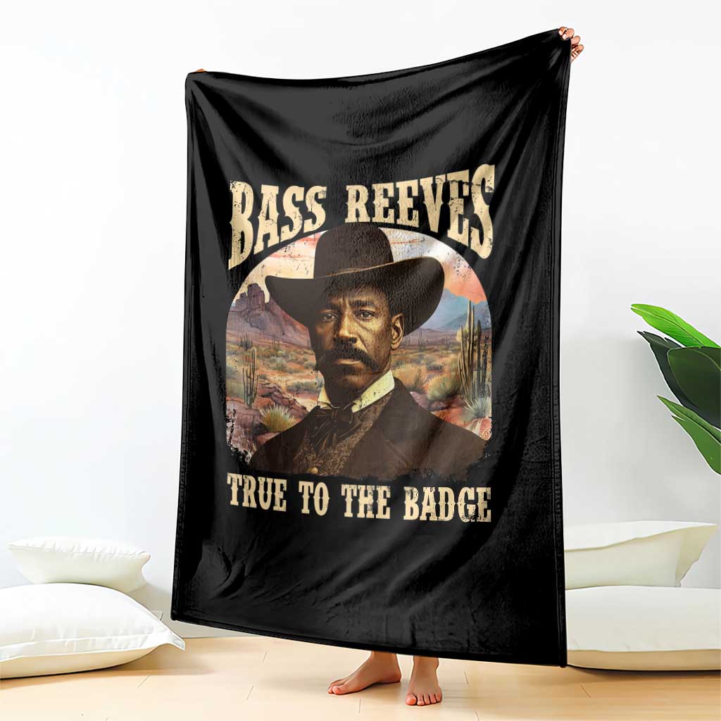 Bass Reeves True To The Badge Throw Blanket African American Cowboy Marshal Black History Month TS11 Print Your Wear