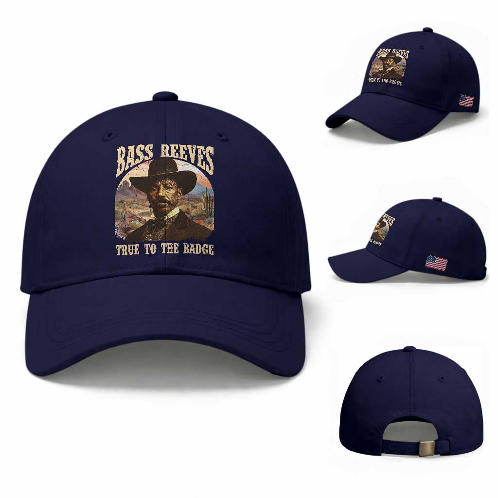 Bass Reeves True To The Badge Baseball Cap African American Cowboy Marshal Black History Month