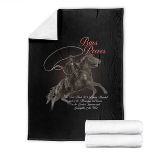 Bass Reeves Throw Blanket African American Cowboy Marshal Black History Month TS11 Black Print Your Wear