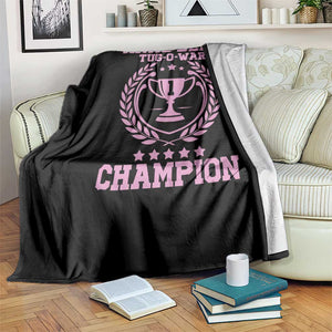 Funny #1 Anal Bead Tug O War Champion Throw Blanket Pink Adult Humor Cringe - Print Your Wear