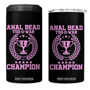 Funny #1 Anal Bead Tug O War Champion 4 in 1 Can Cooler Tumbler Pink Adult Humor Cringe - Print Your Wear
