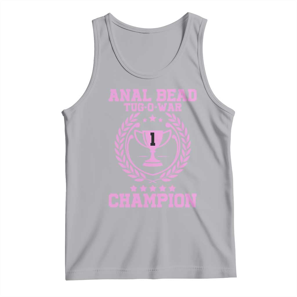 Funny #1 Anal Bead Tug O War Champion Tank Top Pink Adult Humor Cringe - PrintYourWear Size: XS Color: Athletic Heather