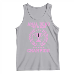 Funny #1 Anal Bead Tug O War Champion Tank Top Pink Adult Humor Cringe - PrintYourWear Size: XS Color: Athletic Heather