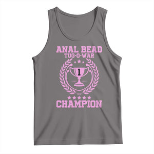 Funny #1 Anal Bead Tug O War Champion Tank Top Pink Adult Humor Cringe - PrintYourWear Size: XS Color: Deep Heather