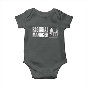 Regional Manager Baby Onesie Funny Dad Baby Matching TS11 Dark Heather Print Your Wear
