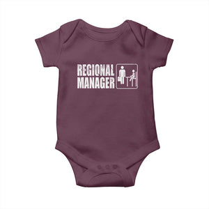 Regional Manager Baby Onesie Funny Dad Baby Matching TS11 Maroon Print Your Wear