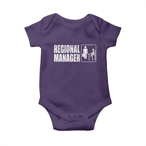 Regional Manager Baby Onesie Funny Dad Baby Matching TS11 Purple Print Your Wear