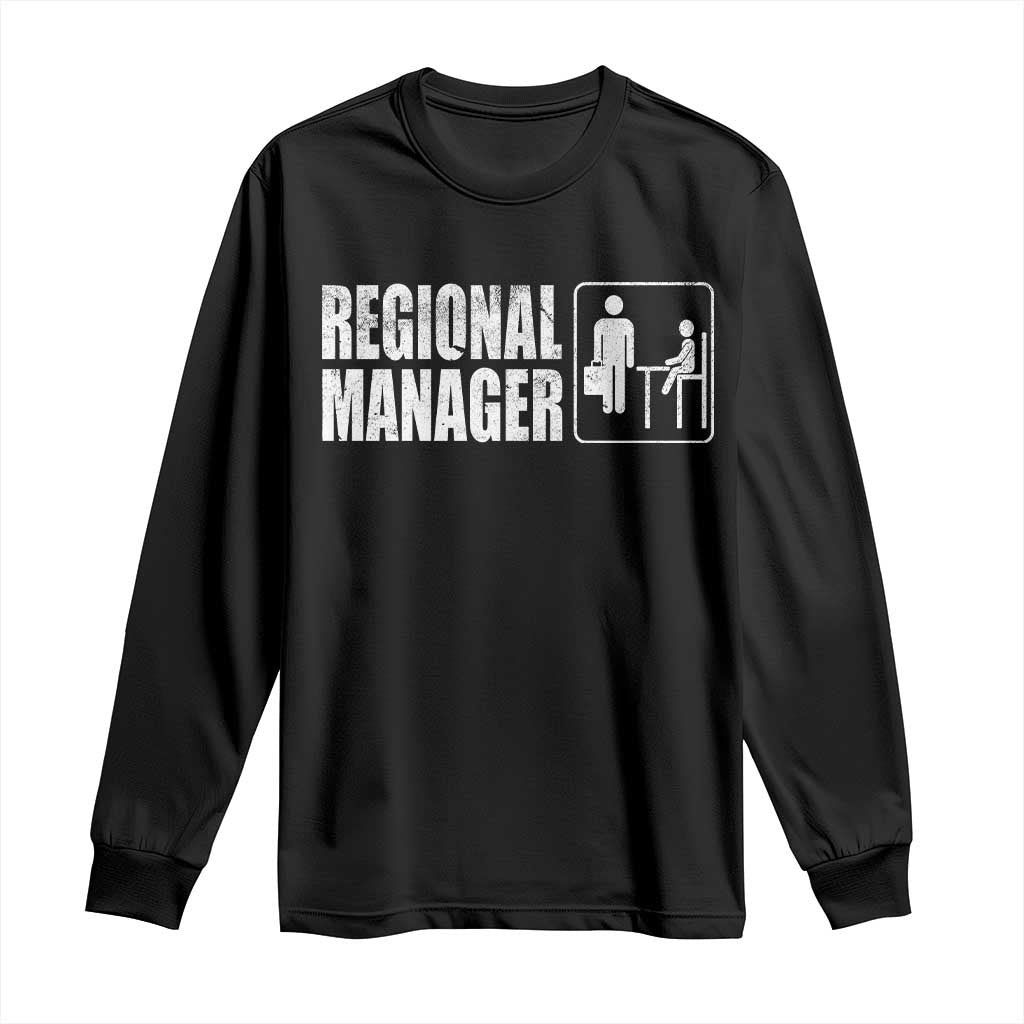 Regional Manager Long Sleeve Shirt Funny Dad Baby Matching TS11 Black Print Your Wear