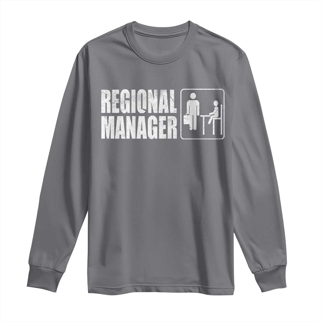 Regional Manager Long Sleeve Shirt Funny Dad Baby Matching TS11 Charcoal Print Your Wear