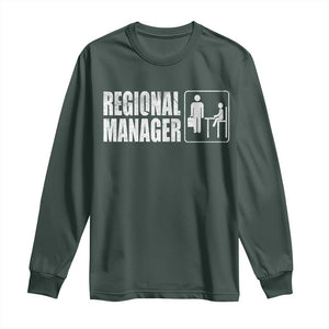 Regional Manager Long Sleeve Shirt Funny Dad Baby Matching TS11 Dark Forest Green Print Your Wear