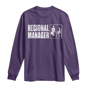 Regional Manager Long Sleeve Shirt Funny Dad Baby Matching TS11 Purple Print Your Wear