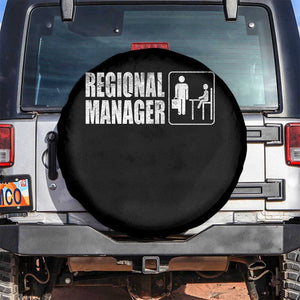 Regional Manager Spare Tire Cover Funny Dad Baby Matching TS11 No hole Black Print Your Wear