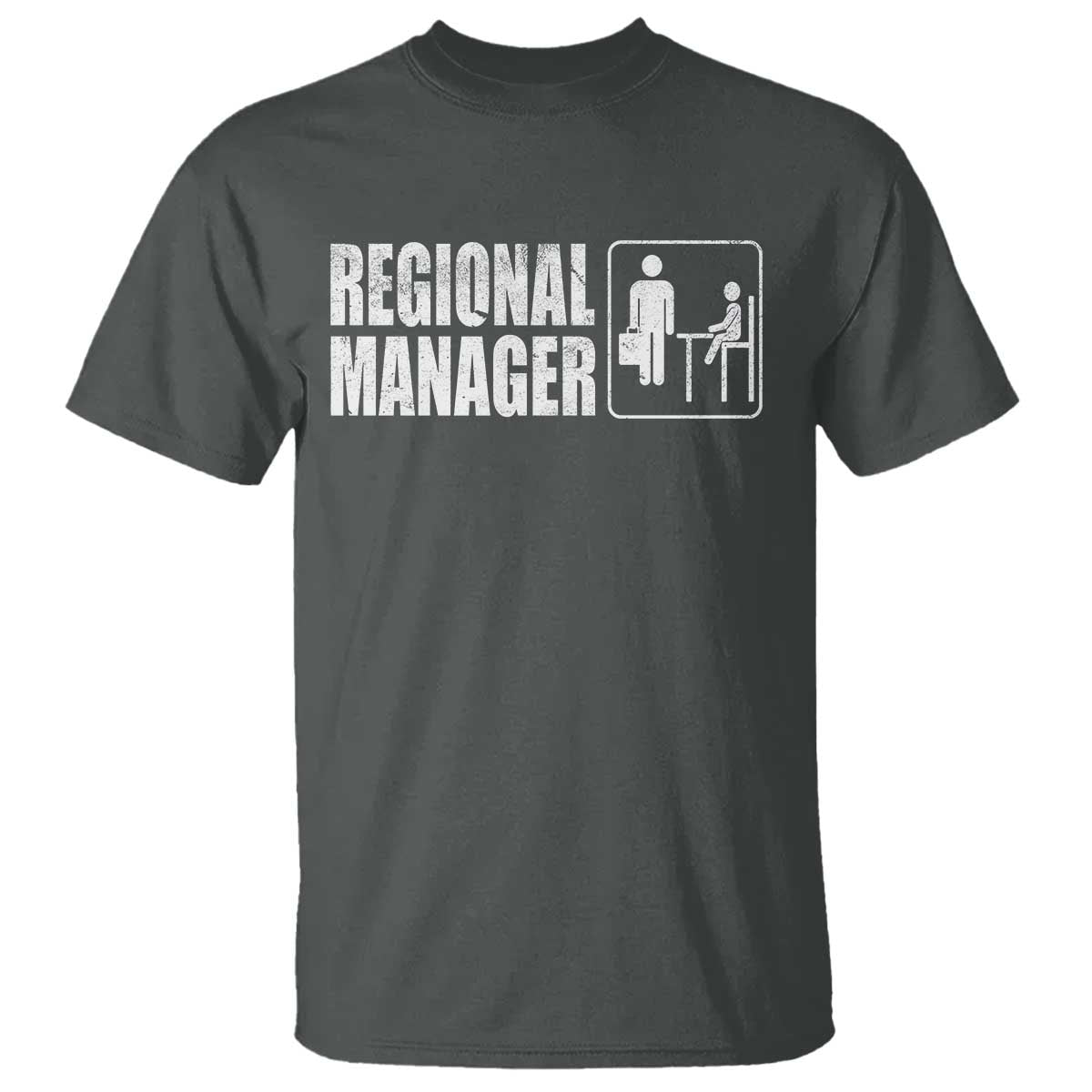 Regional Manager T Shirt Funny Dad Baby Matching TS11 Dark Heather Print Your Wear