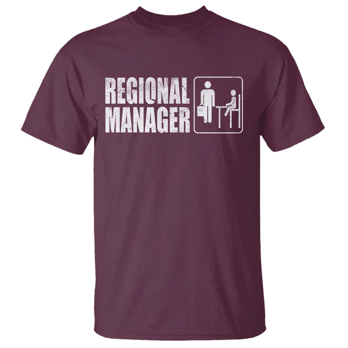 Regional Manager T Shirt Funny Dad Baby Matching TS11 Maroon Print Your Wear