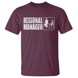 Regional Manager T Shirt Funny Dad Baby Matching TS11 Maroon Print Your Wear