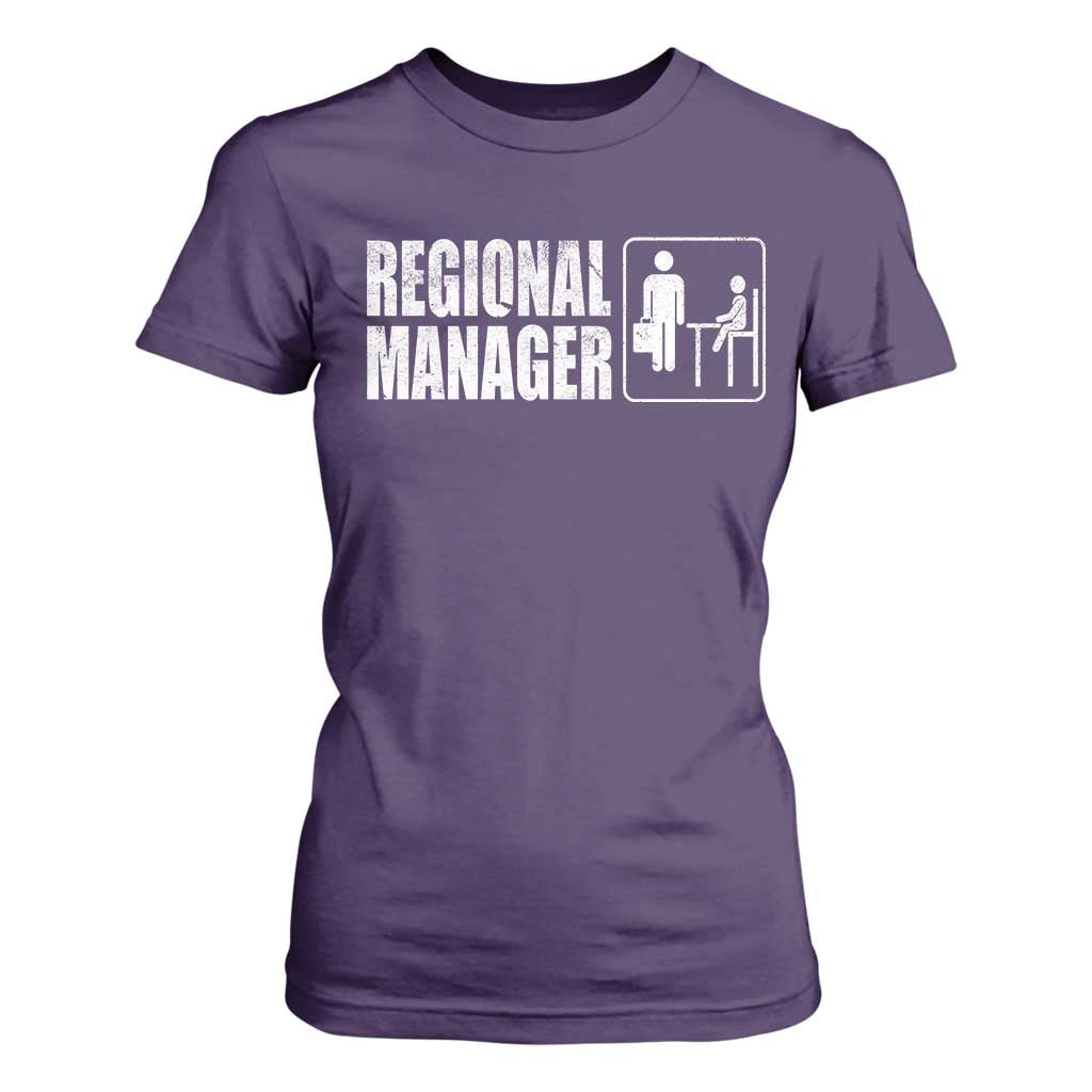 Regional Manager T Shirt For Women Funny Dad Baby Matching TS11 Purple Print Your Wear